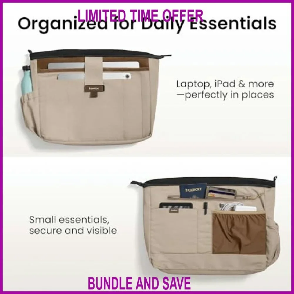14-inch Puffy Laptop Tote Bag Lightweight Work Tote Padded Compartment